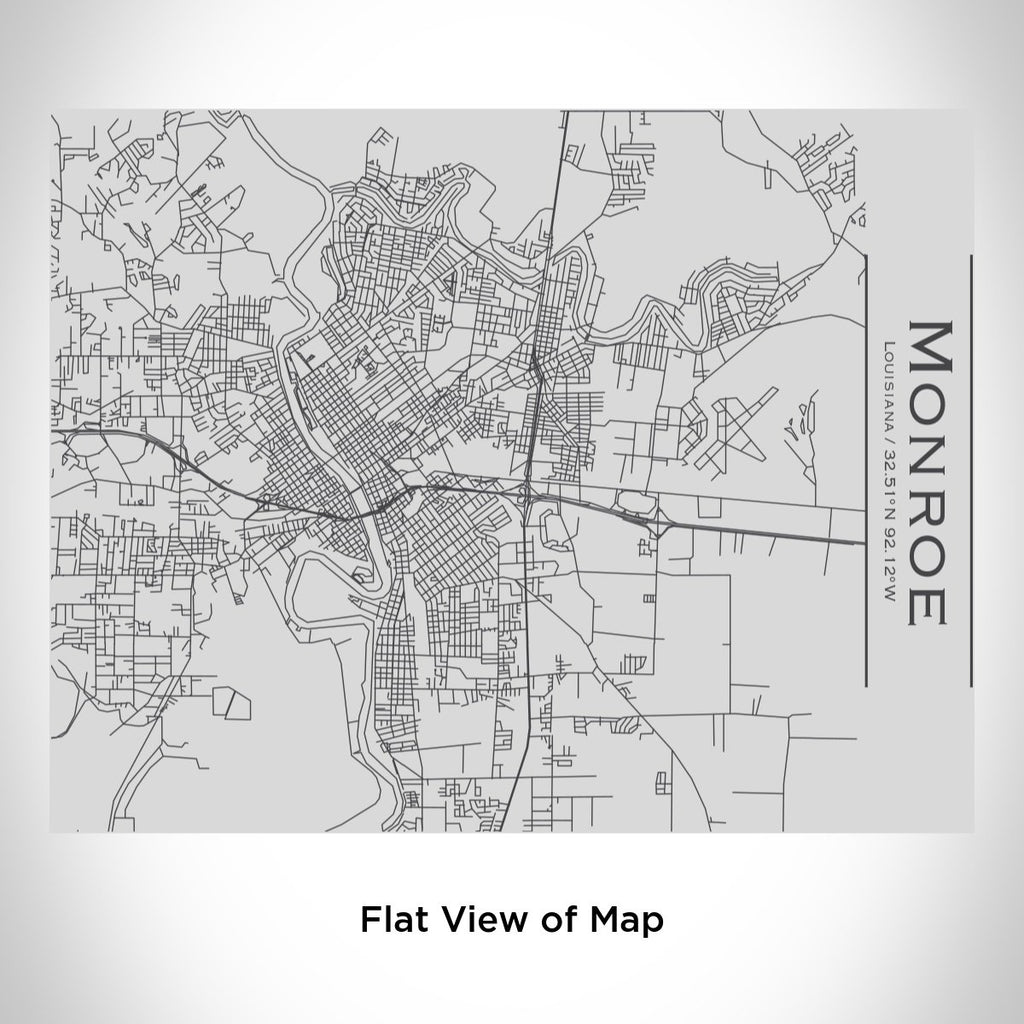 Monroe - Louisiana Engraved Map Bottle with Bamboo Top