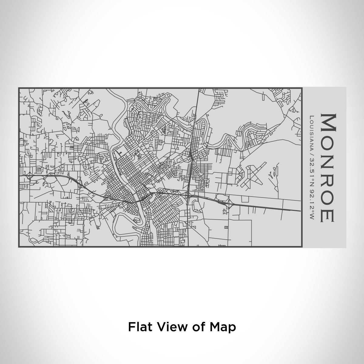 Monroe - Louisiana Engraved Map Insulated Bottle