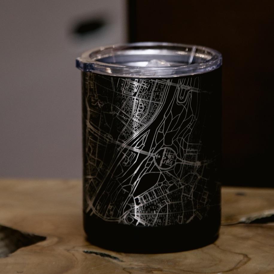 New Orleans - Louisiana Map Insulated Cup in Matte Black