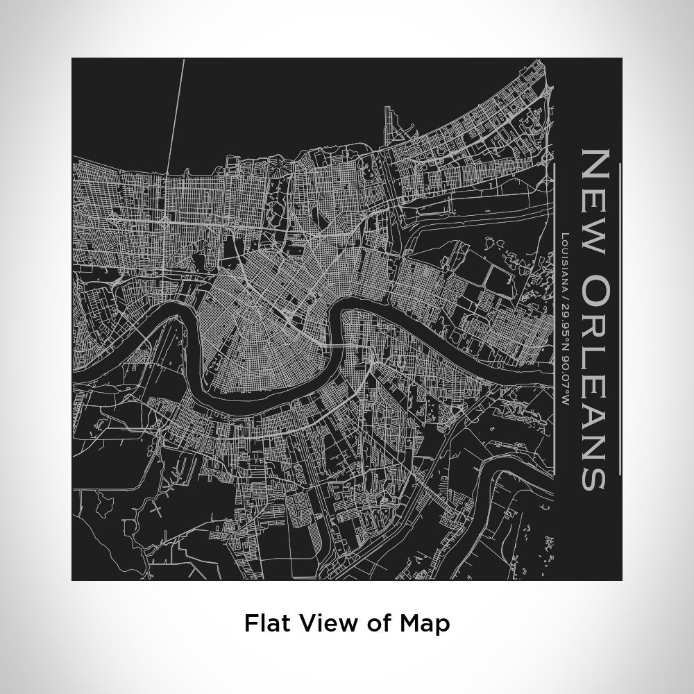 New Orleans - Louisiana Map Tumbler in Matte Black