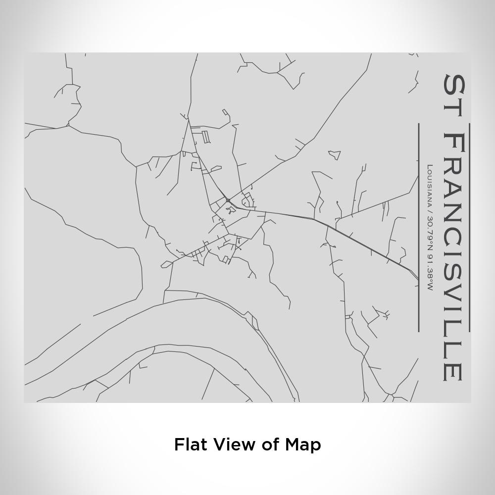 St Francisville - Louisiana Map Bottle with Bamboo Top