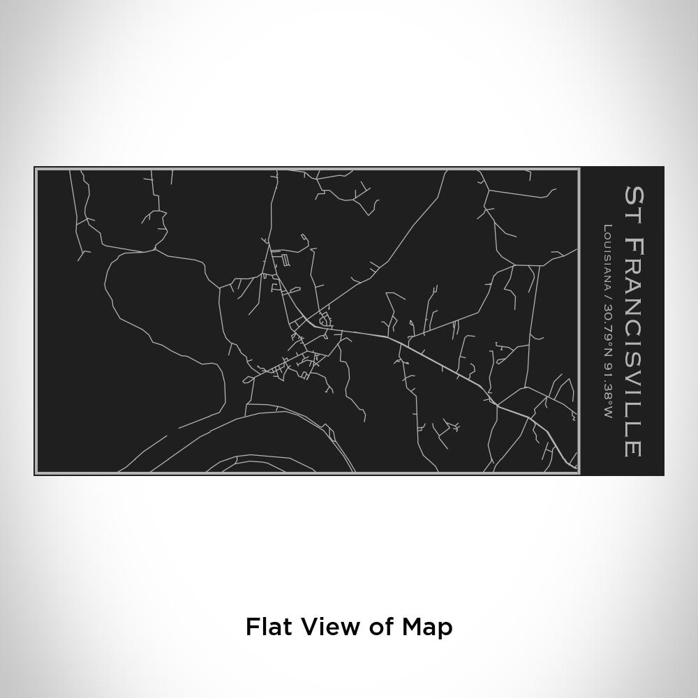 St Francisville - Louisiana Map Insulated Bottle in Matte Black