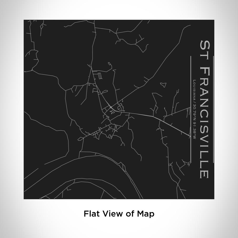 St Francisville - Louisiana Map Tumbler in Matte Black