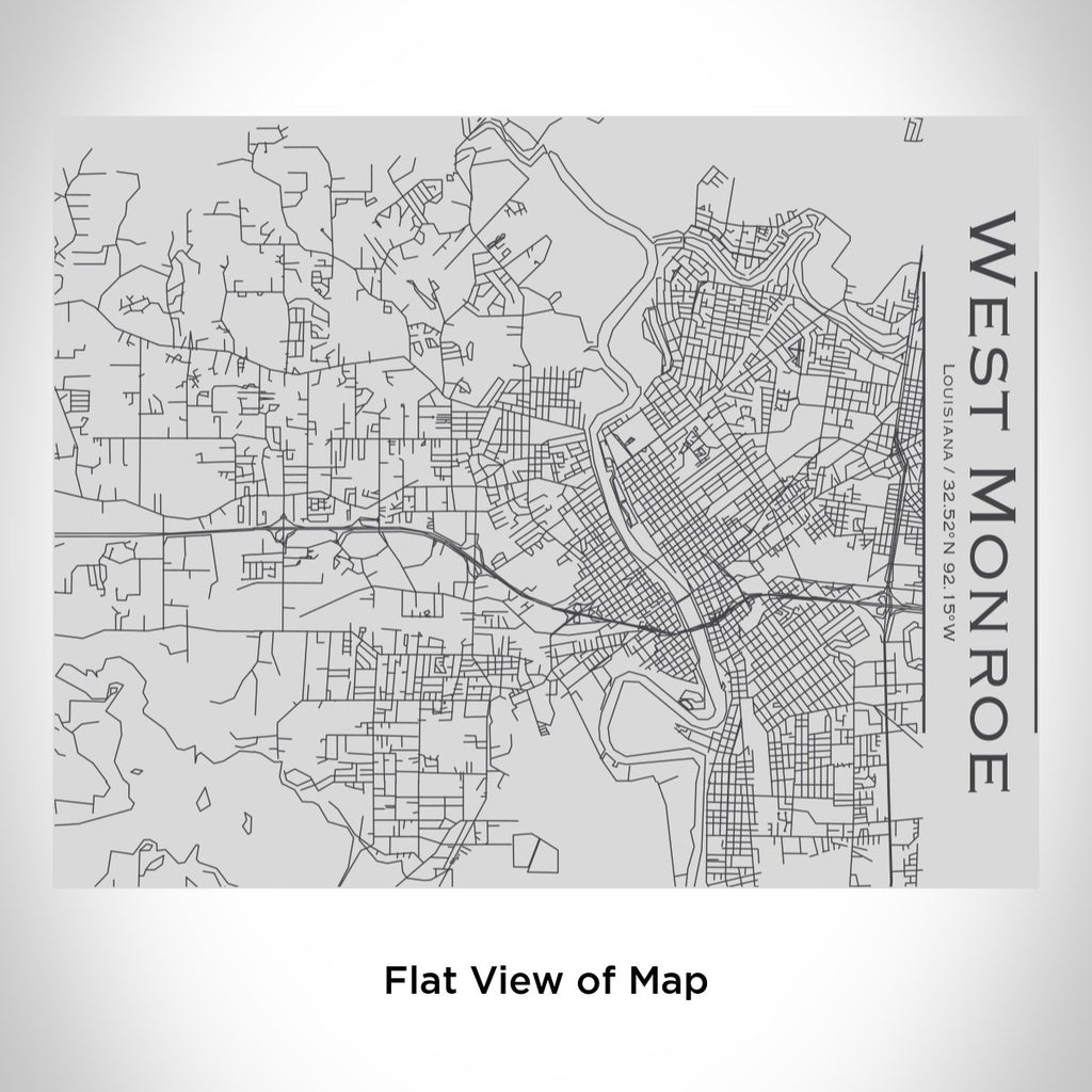 West Monroe - Louisiana Engraved Map Bottle with Bamboo Top