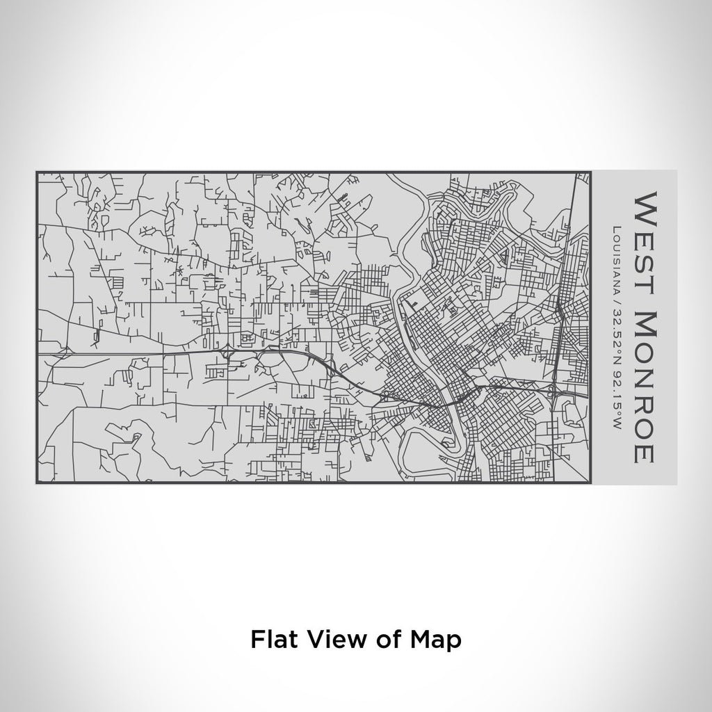 West Monroe - Louisiana Engraved Map Insulated Bottle