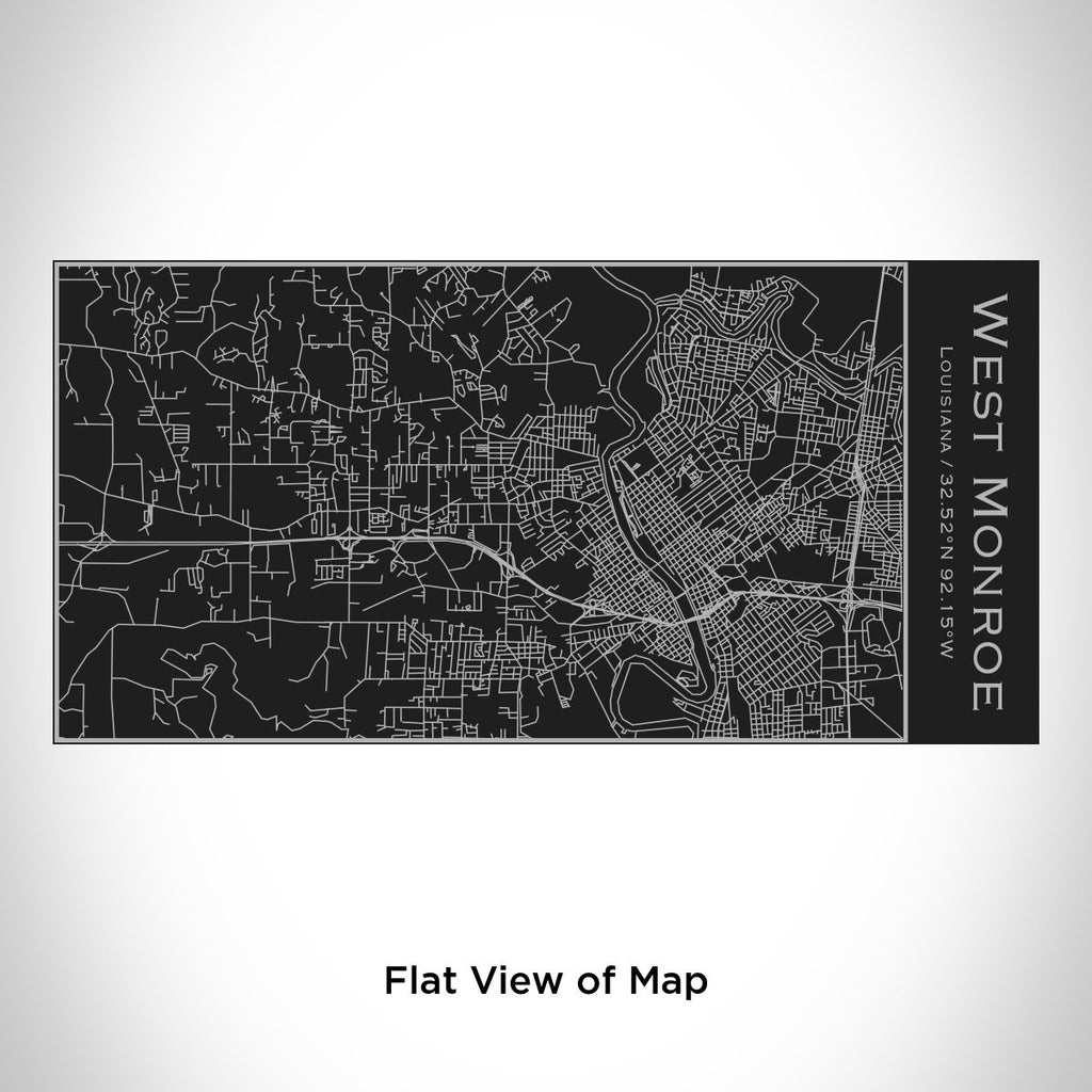 West Monroe - Louisiana Engraved Map Insulated Bottle in Matte Black