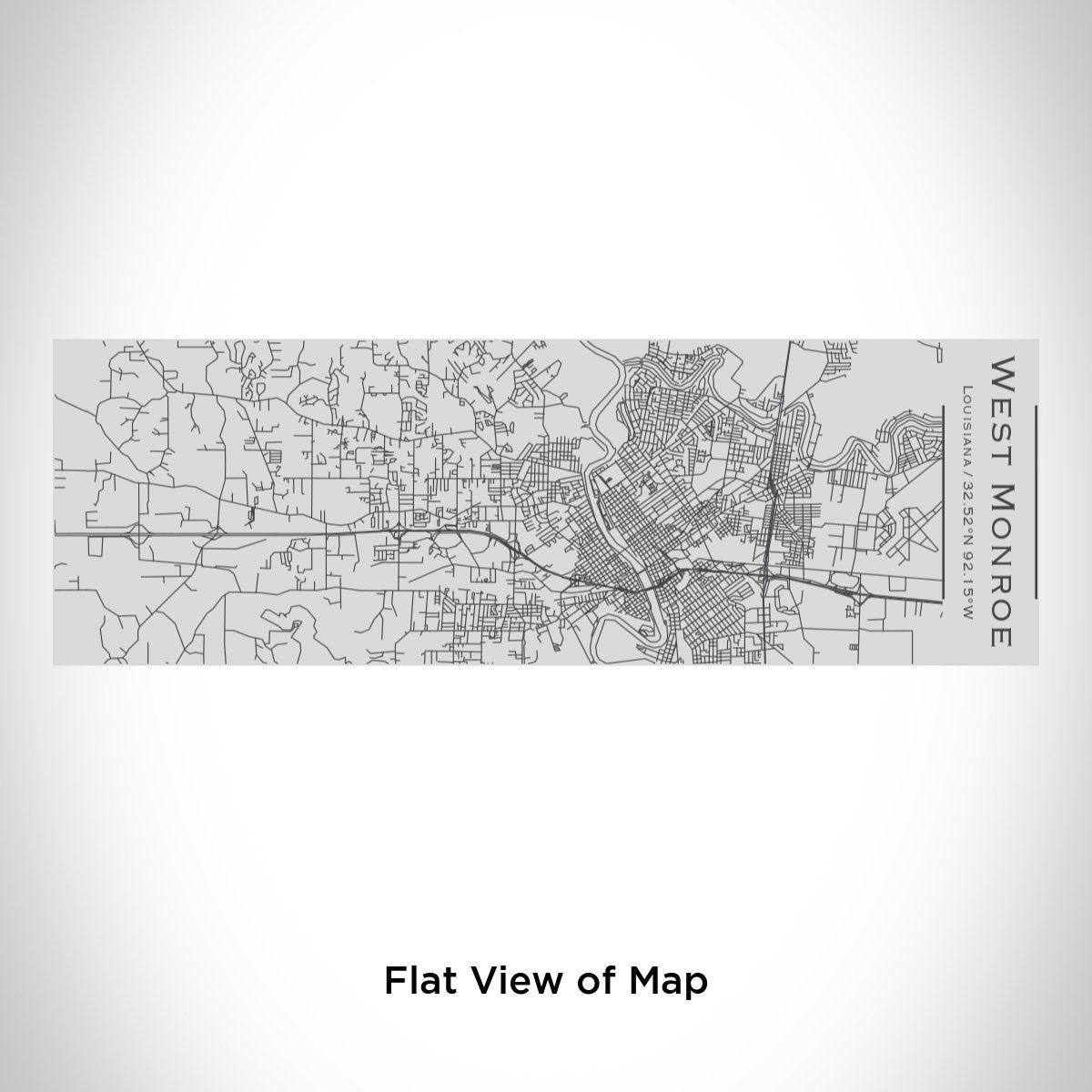 West Monroe - Louisiana Engraved Map Insulated Cup