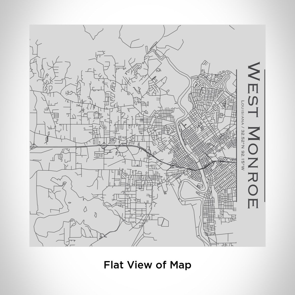 West Monroe - Louisiana Engraved Map Tumbler