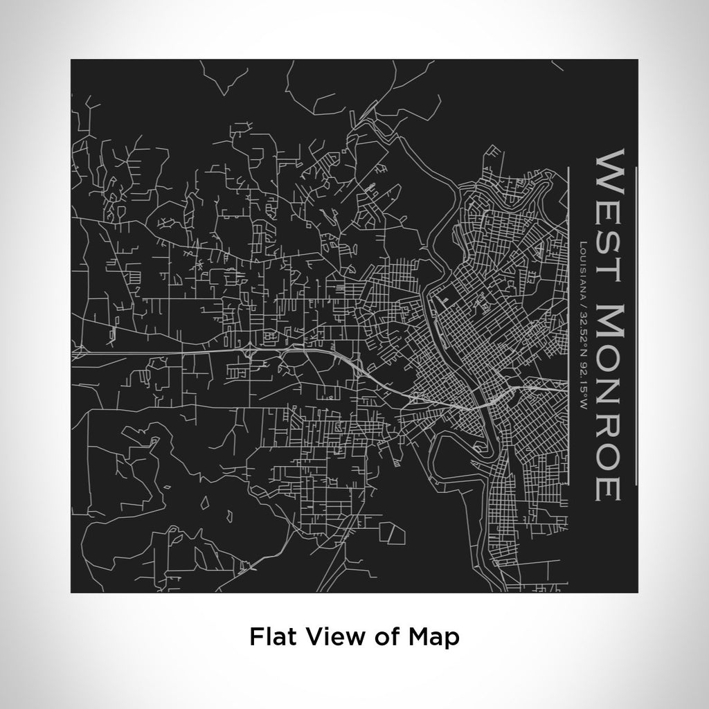 West Monroe - Louisiana Engraved Map Tumbler in Matte Black